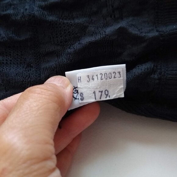 vintage 80s NWT black lace knit bodysuit - Picture 9 of 14